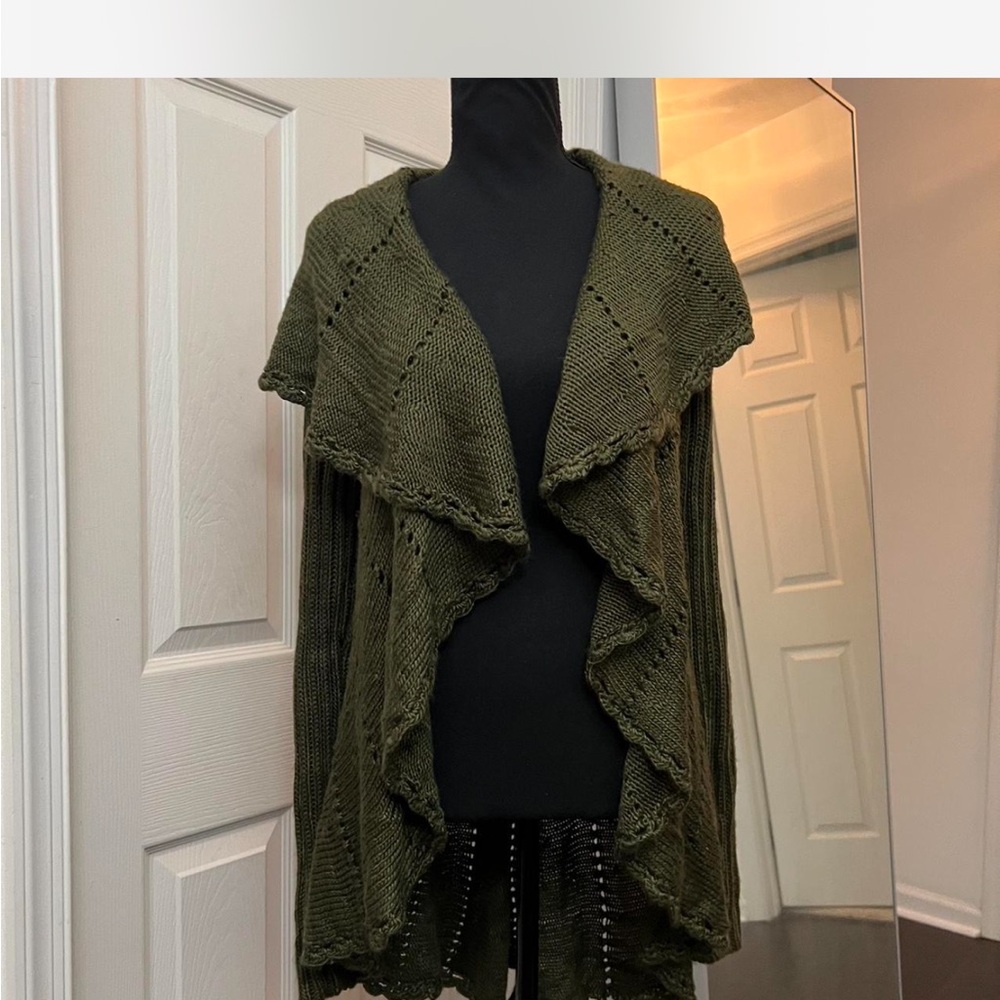 Green cardigan